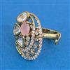 Kundan Adjustable Ring With Mehndi Plating