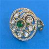 Kundan Adjustable Ring With Mehndi Plating