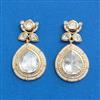 Kundan Moti Earring With Carat Mehndi Plating