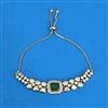 Kundan Adjustable Bracelet With Mehndi Plating