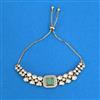 Kundan Adjustable Bracelet With Mehndi Plating