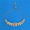 Kundan Adjustable Bracelet With Mehndi Plating