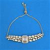 Kundan Adjustable Bracelet With Mehndi Plating
