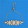 Kundan Adjustable Bracelet With Carat Mehndi Plating