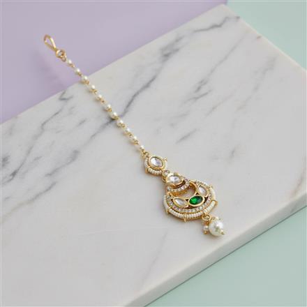 Kundan Moti Tikka With Gold Plating