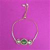 Kundan Adjustable Bracelet With Gold Plating