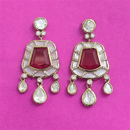 Kundan Classic Earring With Mehndi Plating
