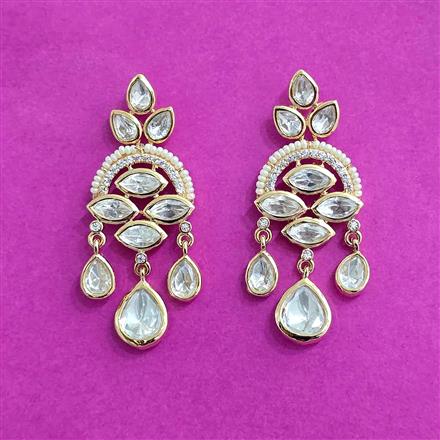 Kundan Classic Earring With Mehndi Carat Plating
