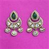 Kundan Classic Earring With Mehndi Plating