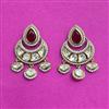 Kundan Classic Earring With Mehndi Plating