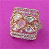 Kundan Classic Ring With Gold Plating