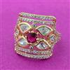 Kundan Classic Ring With Gold Plating