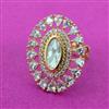 Kundan Classic Ring With Gold Plating