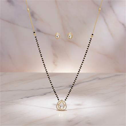 Cz Delicate Mangalsutra With Gold Plating