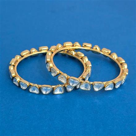 Kundan Classic Bangles With Gold Plating