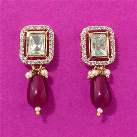 Kundan Moti Earring With Carat Plating