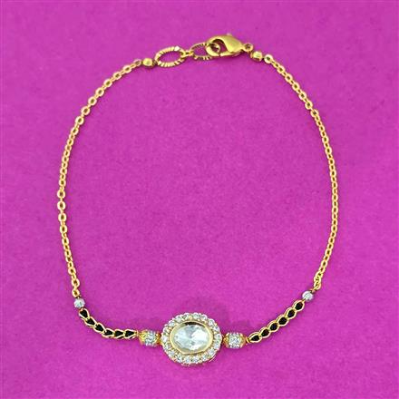 Kundan Classic Bracelet With 2 Tone Plating
