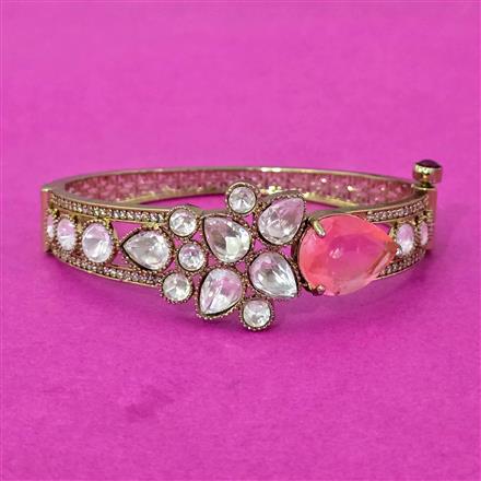 Kundan Openable Kada With Mehndi Plating