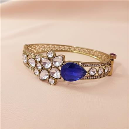 Kundan Openable Kada With Mehndi Plating