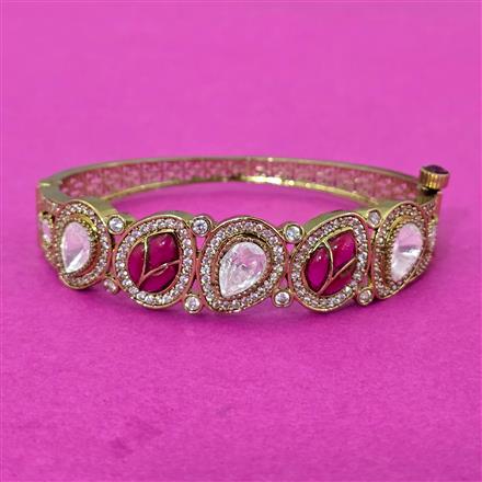 Kundan Classic Kada With Mehndi Plating