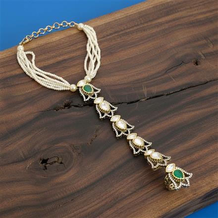 Kundan Classic Hath Pan With Mehndi Plating