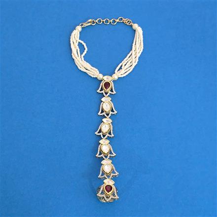 Kundan Classic Hath Pan With Mehndi Plating