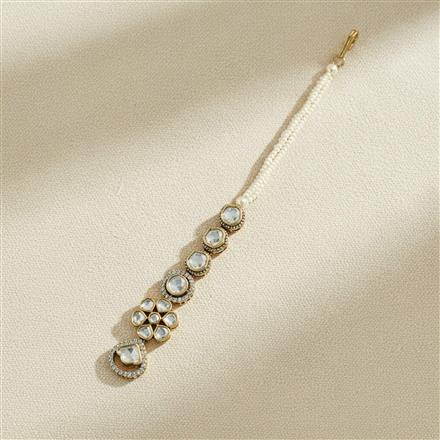 Kundan Delicate Tikka With Mehndi Plating