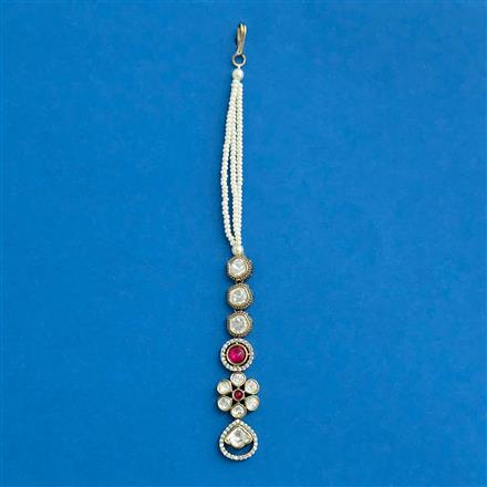 Kundan Delicate Tikka With Mehndi Plating