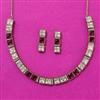 Kundan Classic Necklace Set With Mehndi Plating