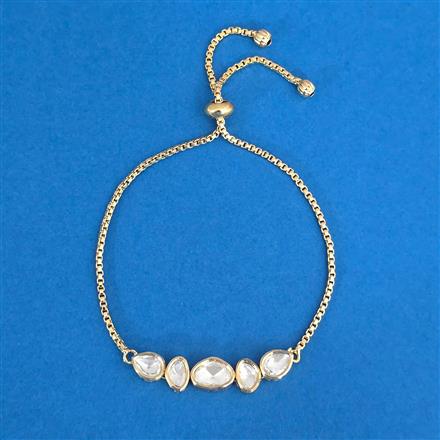 Kundan Adjustable Bracelet With Carat Plating