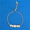 Kundan Adjustable Bracelet With Carat Plating