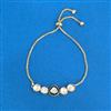 Kundan Adjustable Bracelet With Carat Plating