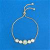Kundan Adjustable Bracelet With Carat Plating
