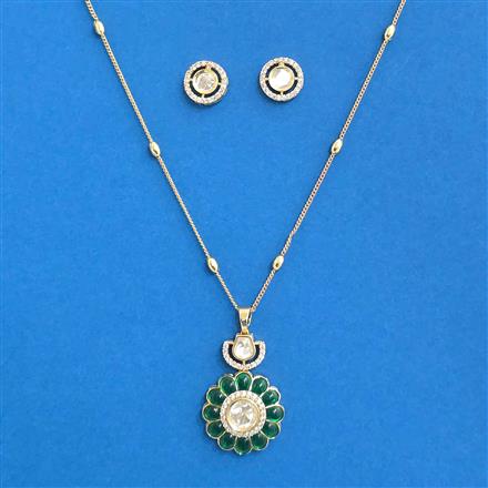 Kundan Chain Pendant Set With Carat Plating