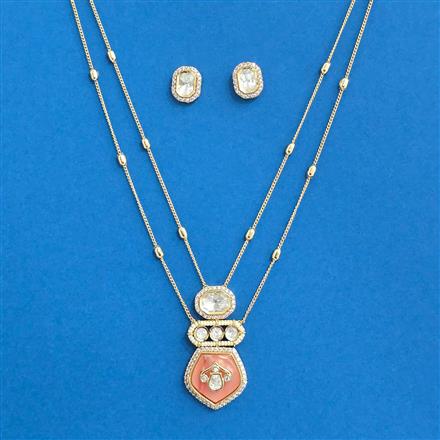 Kundan Chain Pendant Set With Carat Plating