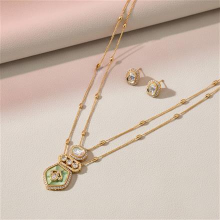 Kundan Chain Pendant Set With Carat Plating
