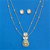 Kundan Chain Pendant Set With Carat Plating