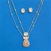 Kundan Chain Pendant Set With Carat Plating
