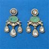 Kundan Classic Earring With Mehndi Plating