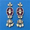 Kundan Moti Earring With Mehndi Plating