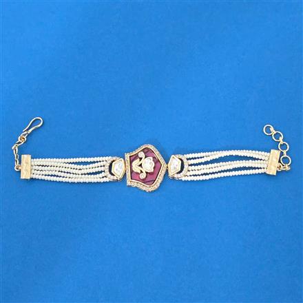 Kundan Classic Bracelet With Carat Plating