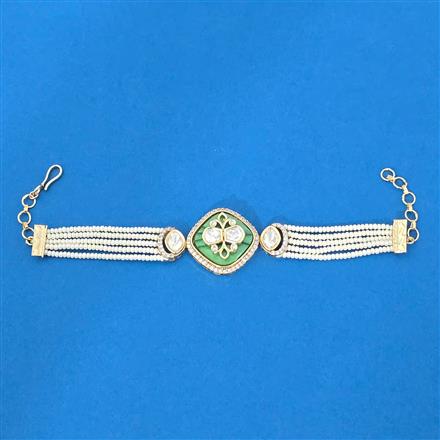 Kundan Classic Bracelet With Carat Plating