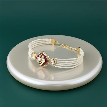 Kundan Classic Bracelet With Carat Plating