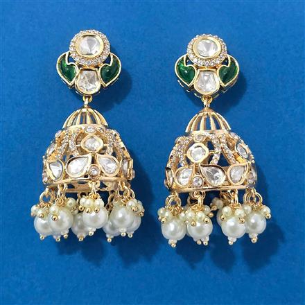 Kundan Jhumki With Carat Plating