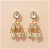 Kundan Jhumki With Carat Plating