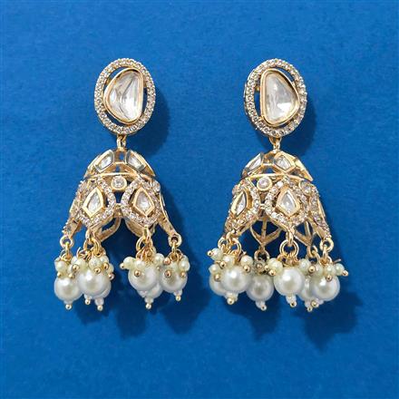 Kundan Jhumki With Carat Plating