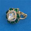 Kundan Adjustable Ring With Carat Gold Plating