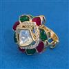 Kundan Adjustable Ring With Carat Gold Plating