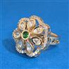 Kundan Adjustable Ring With Carat Gold Plating