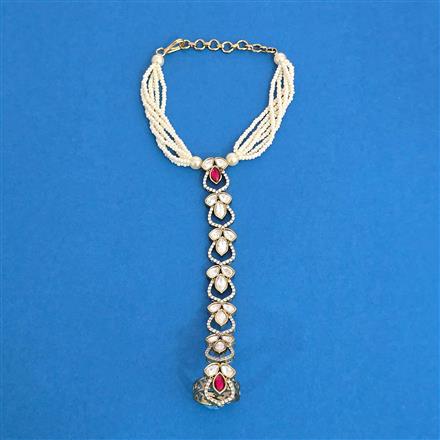 Kundan Classic Hath Pan With Mehndi Plating